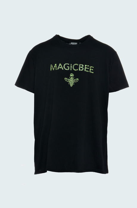 MagicBee Splashed Logo Tee - Neon Black