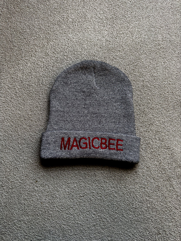 MagicBee Embroidered Unisex Beanie - Grey