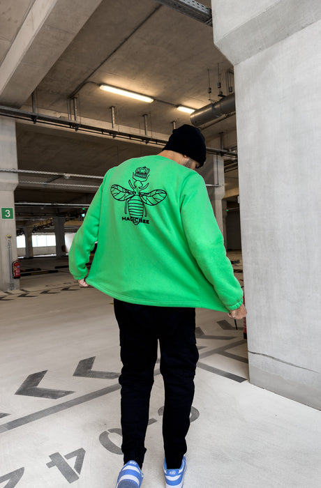 MagicBee Back Velvet Logo Jacket - Neon Green