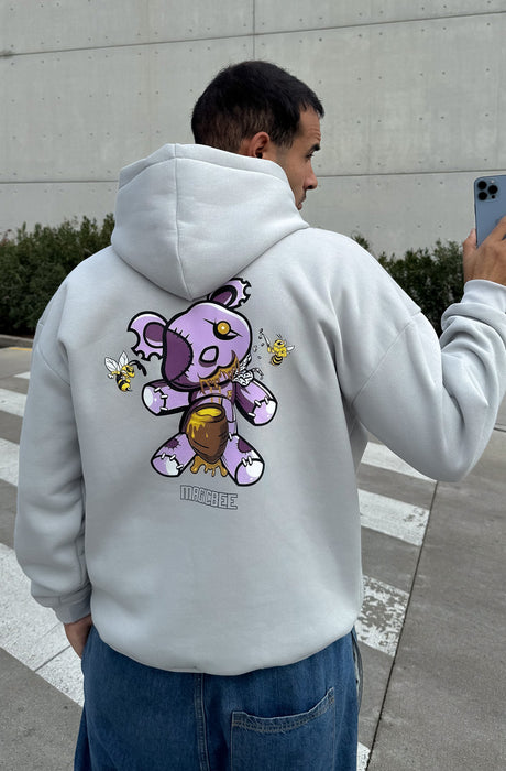 MagicBee Teddy Bear Logo Unisex Hoodie - Ice Grey (Limited Edition)