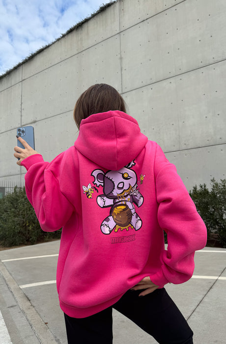 MagicBee Teddy Bear Logo Unisex Hoodie - Fuchsia (Limited Edition)