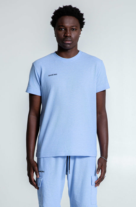 MagicBee Waffle Embroidered Logo Tee - Lilac