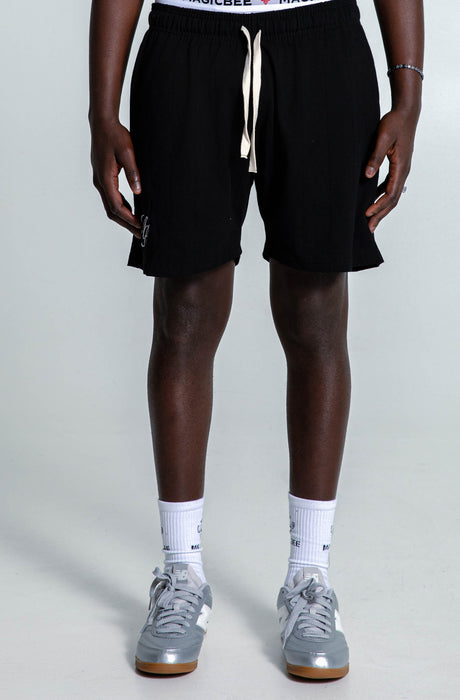 MagicBee Embroidered Golf Logo Shorts - Black