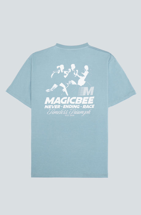 MagicBee Never Ending Race Tee - Light Blue