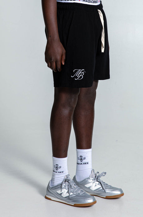 MagicBee Embroidered Golf Logo Shorts - Black