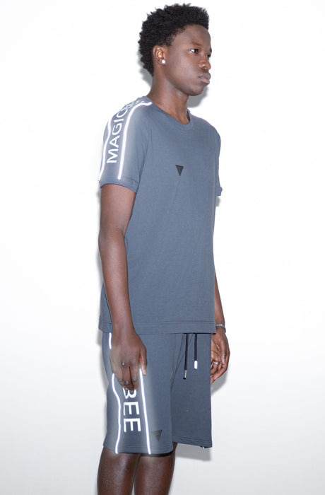 MagicBee Reflected Logo Tape Tee - Anthracite (Special Edition)