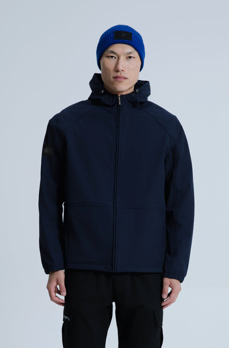 MagicBee Reflective Logo Waterproof Fleece Jacket - Navy Blue