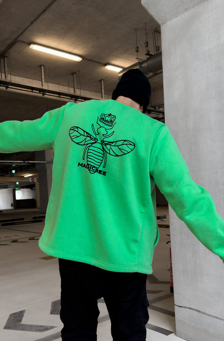 MagicBee Back Velvet Logo Jacket - Neon Green