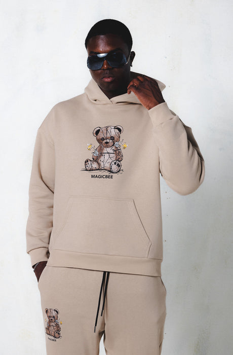 MagicBee Teddy Bear Hoodie - Beige