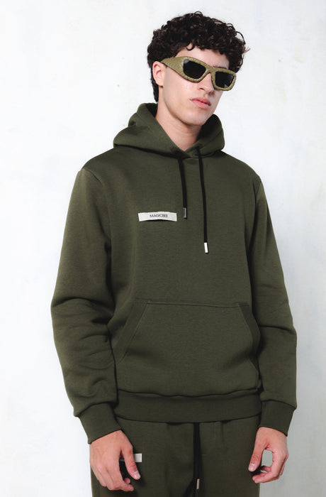 MagicBee Grosgrain Logo Hoodie - Khaki