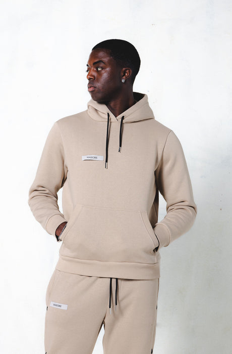 MagicBee Grosgrain Logo Hoodie - Beige