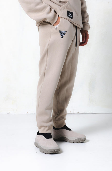 MagicBee Zip Logo Pants - Beige