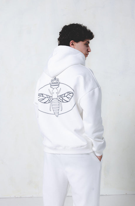 Chaqueta MagicBee con Estampado Ovalado - Blanco Roto