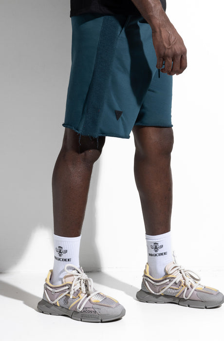 MagicBee Reverse Cotton Side Tape Shorts - Petrol