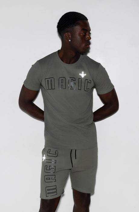 Camiseta con cinta en relieve MagicBee - Blanco