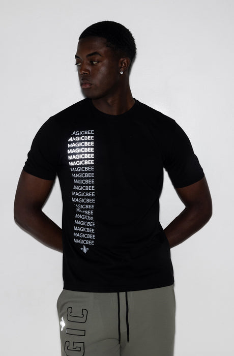 MagicBee Reflective Detail Logo Tee - Black