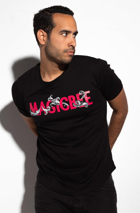 MagicBee Baroque Logo Tee - Black - magicbee-clothing