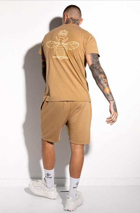 MagicBee Back Texture Logo Tee - Bronze - magicbee-clothing