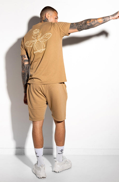 MagicBee Back Texture Logo Tee - Bronze - magicbee-clothing