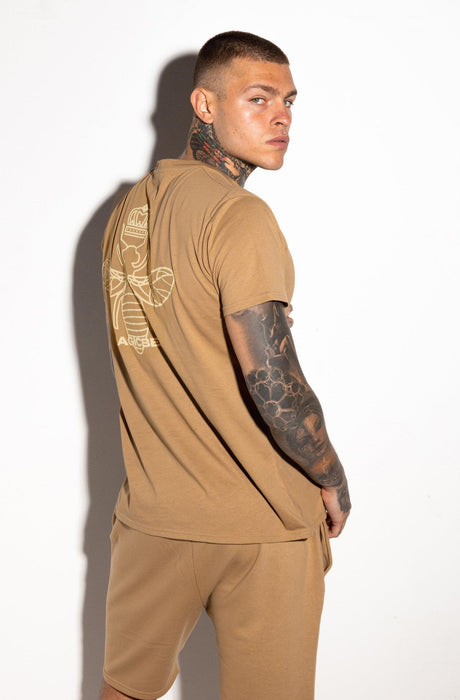 MagicBee Back Texture Logo Tee - Bronze - magicbee-clothing