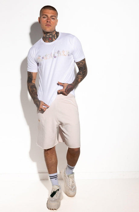 MagicBee Floral Logo Tee - White - magicbee-clothing