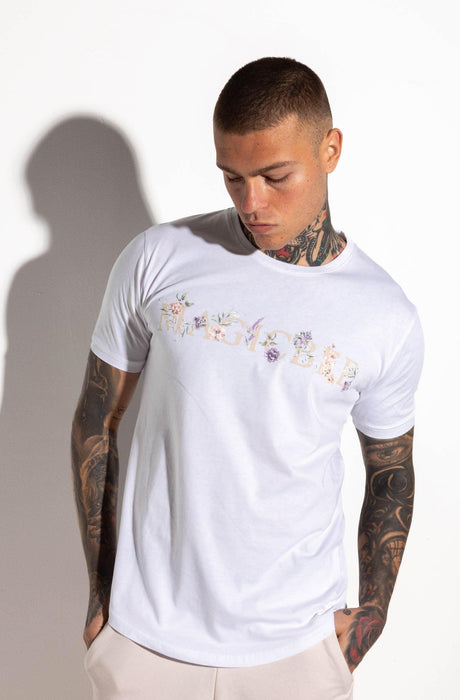 MagicBee Floral Logo Tee - White - magicbee-clothing