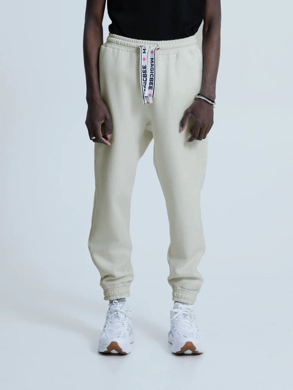 MagicBee Elastic Cord Tape Pants - Beige