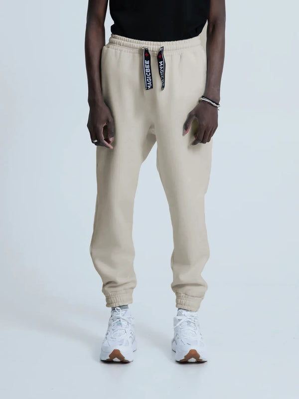 MagicBee Elastic Cord Tape Pants - Beige