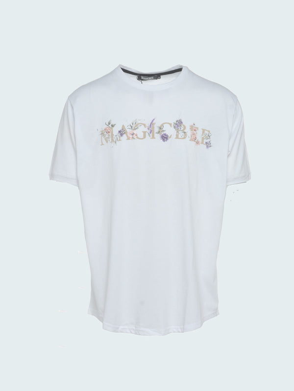 MagicBee Floral Logo Tee - White