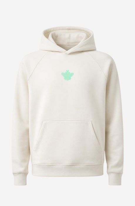 MagicBee Glow-in-the-dark logo Raglan Hoodie - BEIGE