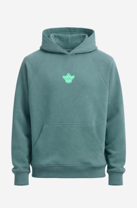 MagicBee Glow-in-the-dark logo Raglan Hoodie - Green