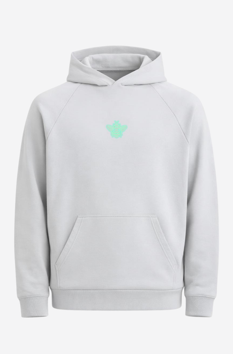 MagicBee Glow-in-the-dark logo Raglan Hoodie - ICE GREY