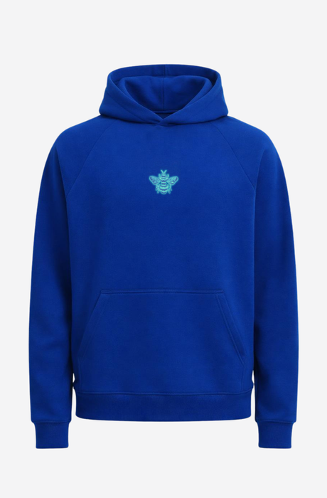 MagicBee Glow-in-the-dark logo Raglan Hoodie - Blue Royal