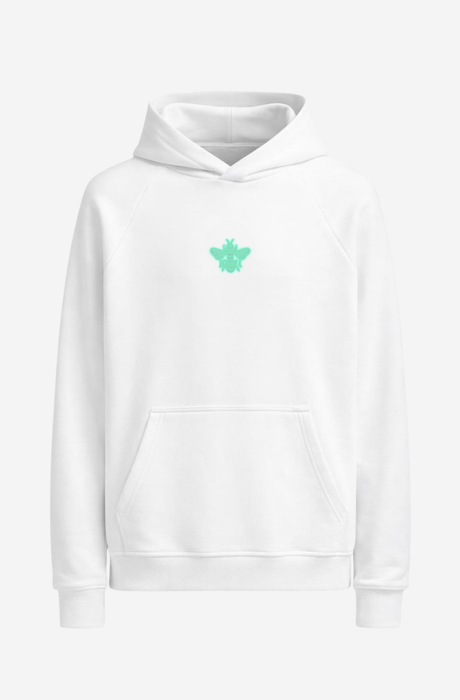 MagicBee Glow-in-the-dark logo Raglan Hoodie - OFF WHITE