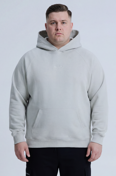 MagicBee Glow-in-the-dark logo Raglan Hoodie - ICE GREY