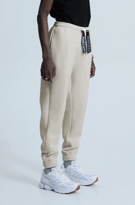 MagicBee Elastic Cord Tape Pants - Beige