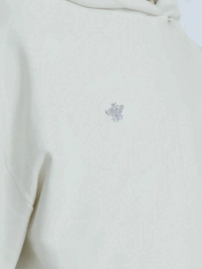 MagicBee Metallic Logo Hoodie - Beige