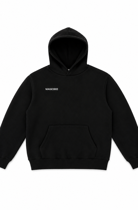 MagicBee Embroidered Logo Hoodie - Black