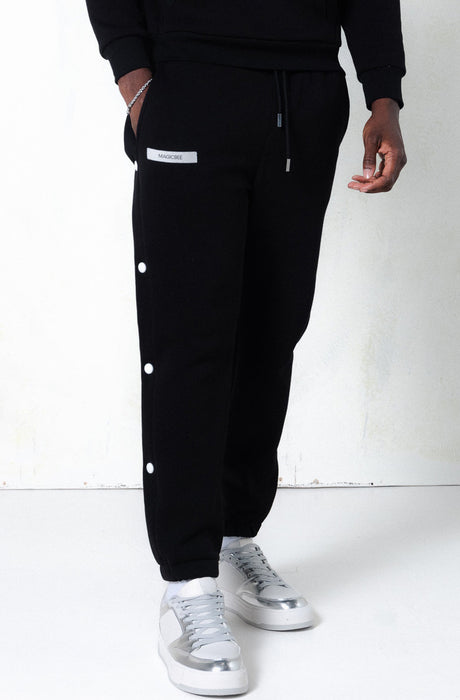 MagicBee Grosgrain Logo Pants - Black