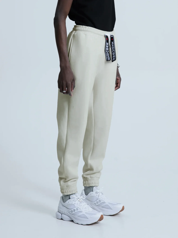 MagicBee Elastic Cord Tape Pants - Beige