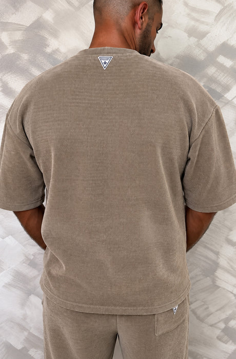 MagicBee Oversize Chenille Tee - Beige