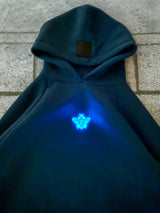 MagicBee Glow-in-the-dark logo Raglan Hoodie - Petrol