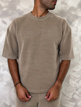 MagicBee Oversize Chenille Tee - Beige