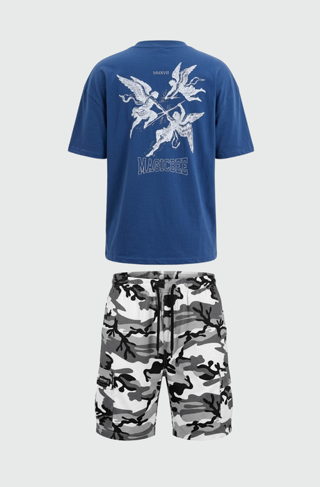 MAGIC BEE SET | ARCHANGEL PETROL & CAMO SHORTS