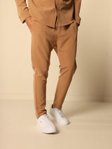 MAGICBEE COUTURE RELAXED FIT TROUSERS - CAMEL