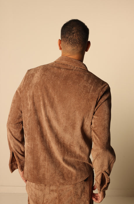 MAGICBEE COUTURE COZY CORDUROY SHIRTS - CAMEL