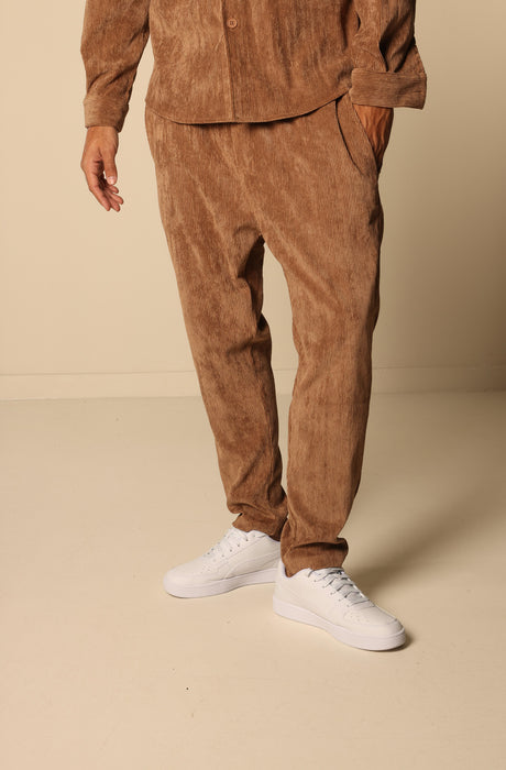 MAGICBEE COUTURE COZY CORDUROY PANTS - CAMEL