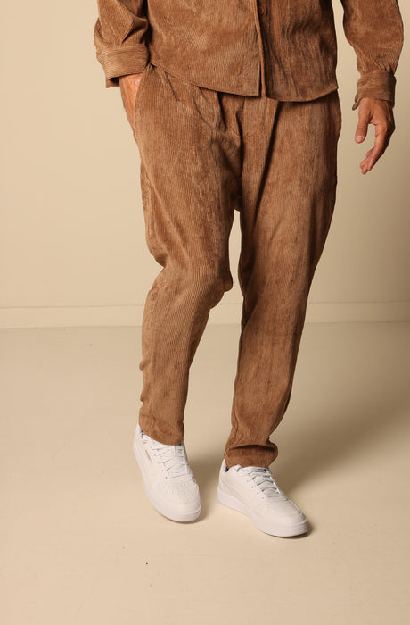 MAGICBEE COUTURE COZY CORDUROY PANTS - CAMEL