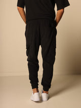 MAGICBEE COUTURE COZY CARGO PANTS - BLACK