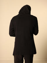 MAGICBEE COUTURE KNITTED JACKET WITH POCKETS - BLACK